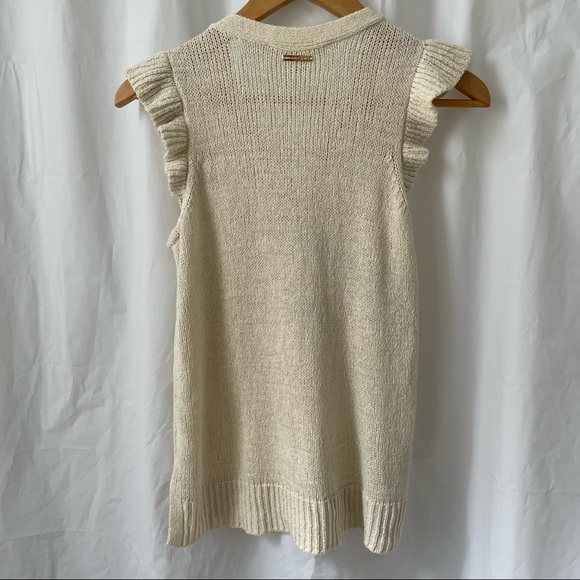 Michael Kors Cream Knitted Top Size Small - Picture 8 of 8